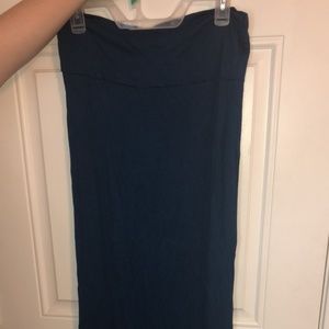 navy maxi skirt